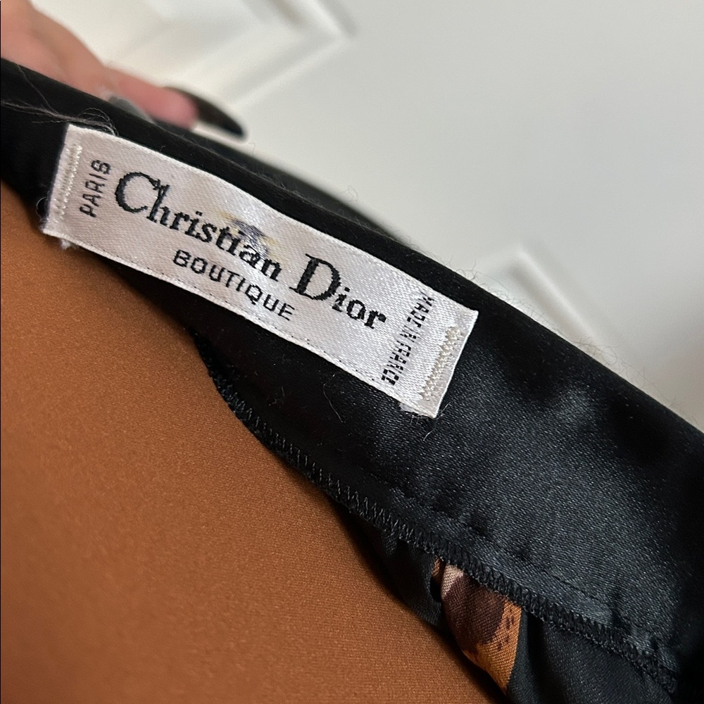 Vintage Christian Dior, leopard pleated silk maxi skirt - Picture 9 of 13
